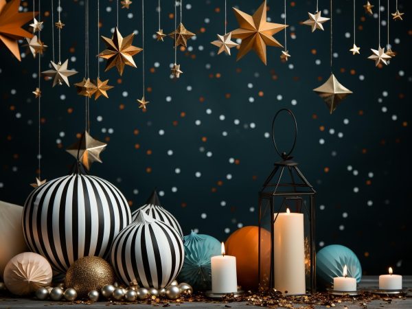 shiny-gold-candle-illuminates-winter-celebration-glowing-with-joy-generated-by-artificial-intelligence